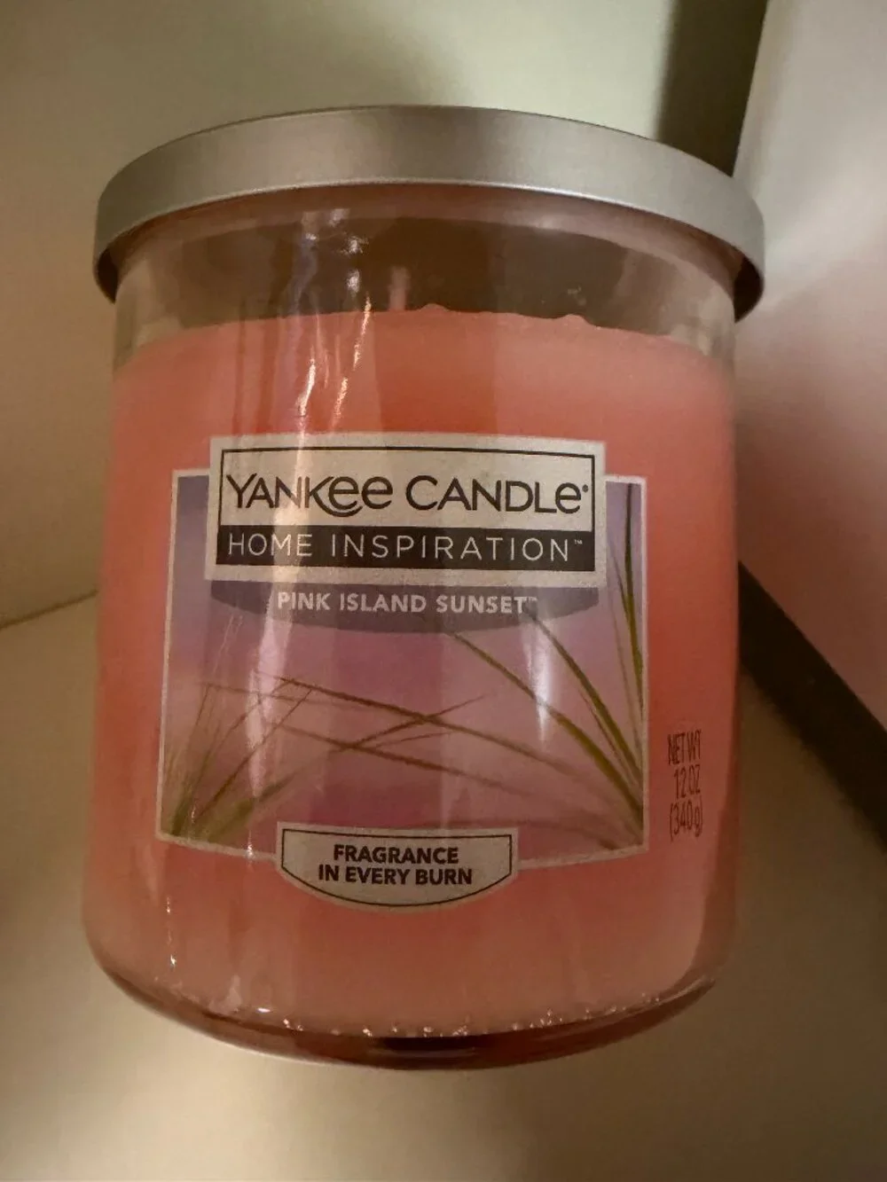 YANKEE CANDLE PINK ISLAND SUNSET DOUBLE WICK 12OZ JAR